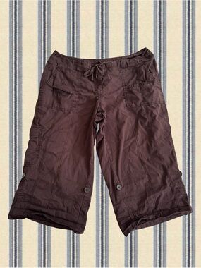 Gitano Brown Cargo Capris with Drawstring